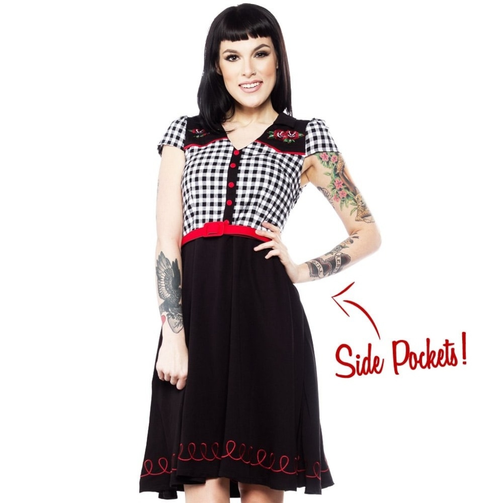 Sourpuss BNWT Lucky Line Dress L